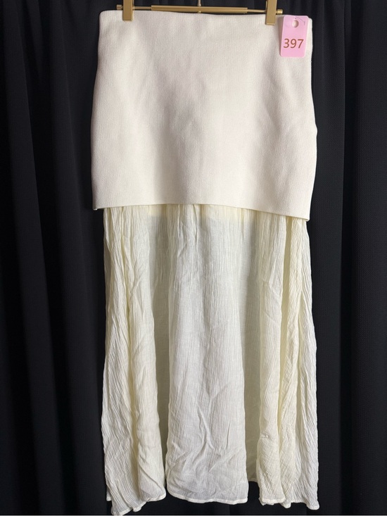 Zara Dresses & Skirts - Zara Ivory Two-Layer Maxi Skirt